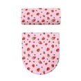 thumbnail image 2 of HELLHERO Polyester Fabric Toilet Seat Cover Set for Bathroom Home Comfort Holiday Dressing Toilet Cover Set with Soft Pack of 2, Strawberry, 2 of 7