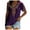 2/Purple, variant on WXLWZYWL Tunic Top for Women Plus Size Embroidered Floral Print Boho Mexican Peasant Blouse Mexico Summer Shirt Short Sleeve V Neck Basic Tees
