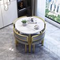 thumbnail image 2 of Office Modern Dining Chairs Designer Conference Metal Legs Floor Dining Table Set 4 Chairs Lounge Unique Muebles Decoration My Lux Decor Round, 2 of 25