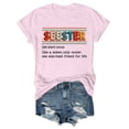 thumbnail image 2 of QHWAUAKFBN T Shirts For Women Graphic Seester Short Sleeved Pullover Round Neck Tshirts Top, 2 of 3