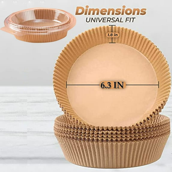 Air Fryer Paper Liners Disposable: 300pcs Oil Proof Parchment Sheets Round, Airfryer Paper Basket Bowl Liner for Baking Cooking Food