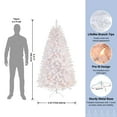 thumbnail image 5 of Alupssuc 6.5ft Pre-Lit Premium Artificial Hinged Classic Christmas Tree w/ Warm White Lights, Perfect Choice for Xmas Decoration, White, 5 of 6