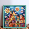 thumbnail image 2 of Kit Punto Cruz Con Casa Hilo Algodón Ecológico Bordado 14CT Art40x40cm, 2 of 9