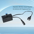 DC524V 3A PWM Motor Speed Controller USB Fan Stepless Speed Controller