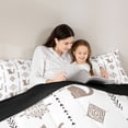 thumbnail image 5 of Feelyou Tribal Cat Kitten Twin Comforter Sets, Western Damask Flower Bedding Set, 2pcs, 5 of 8