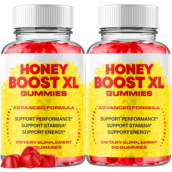 Honey Boost XL Gummies Advanced Formula All Natural Vitamin Supplement 120 Gummies