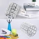 thumbnail image 5 of Elegante organizador de brochas de maquillaje de cristal y metal, diseño geométrico, acabado plateado, almacenamiento de tocador que ahorra espacio para su escritorio glamoroso, 5 of 7