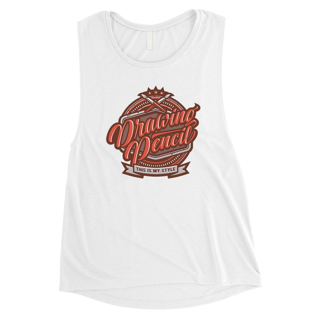 Drawing Pencil Womens Muscle Shirt 
