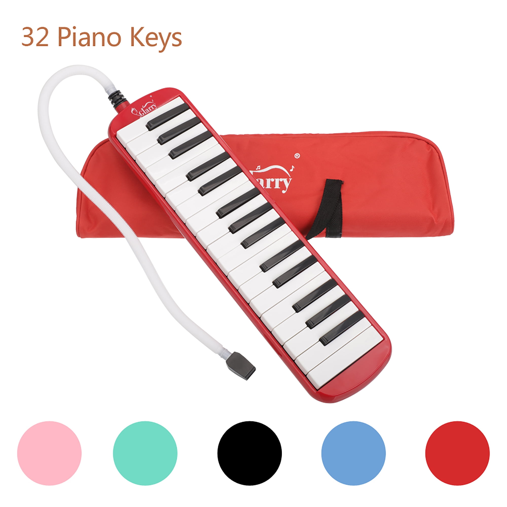 With 32‑key Style Easy To Carry Small Ergonomic Design Musical Instrument for Music Lovers Beginners Adults Gift Kids Beginner Melodica 32 Key Melodica red 