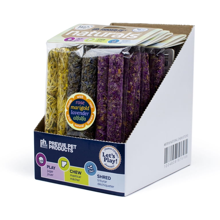 Prevue Naturals Flower Chew Sticks for Small Animals, 4 Pack photo 4