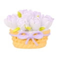 thumbnail image 3 of Adorno de cesta de flores, maceta de resina para decoración de jardín, artesanía de mesa encantadora Estilo B, 3 of 8