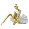 thumbnail image 5 of Ballerina Resin Statues Figurines Statuette Modern Souvenir Gifts Ballet Dancer Sculptures Girls Figure for Bookshelf Dinning Table Entrance StyleD20x13.5x14.5cm, 5 of 8