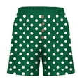 thumbnail image 5 of Mwjwdo Girls Cute Polka Dots Summer Shorts Loose Fit Comfy Elastic Waist Casual Beach Shorts with Pockets for 3-13 Years Green 140, 5 of 6