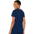 thumbnail image 2 of MED COUTURE Women Double V Neck Top, Color: Navy, Size: L (8434-NAVY-L), 2 of 5