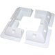 thumbnail image 1 of Paquete de 4 soportes de montaje de Panel Solar universales 4 esquinas sin perforación con pegamento para RV barco techo plano caravana resistente a los rayos UV blanco, 1 of 4
