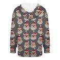 thumbnail image 5 of Chandails d'Hiver Grande Taille pour Femmes Chandails à Capuche Décontractés de Noël à Col Rond Manches Longues Gris TG, 5 of 5