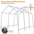 thumbnail image 3 of Portable Shed Carport Canopy 10x10 ft Waterproof Heavy Duty All-Season Portable Garage with Roll-up Zipper Door for Motorcycle, Bike, Garden Tools, 3 of 7