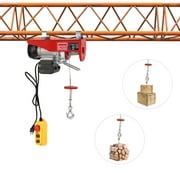 Electric Hoist Winch Lifting Engine Crane Pulley Overhead with Wired Remote 110v 440lbs