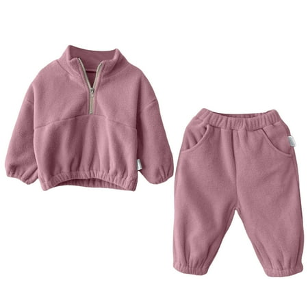 

Siilsaa Outfits for Girls Baby Days Toddler Baby Girls Tie-Dye Long-Sleeved Top Trousers Clothes Suit Pink 12-18 Months