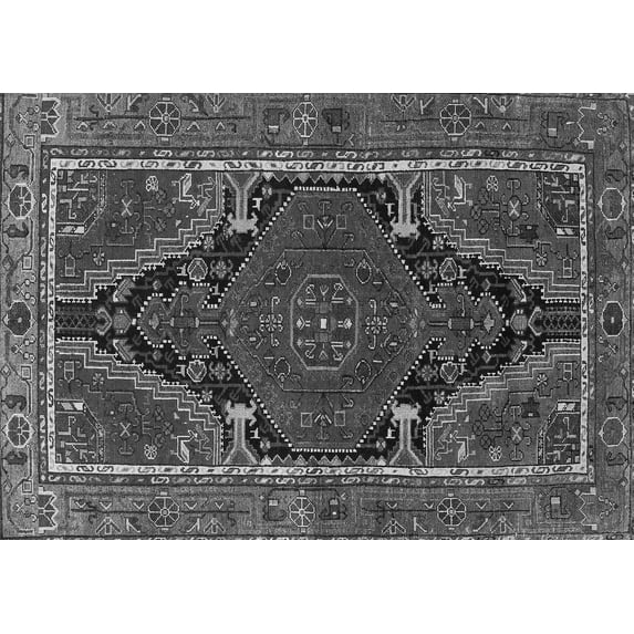 Ahgly Company Indoor Rectangle Persian Gray Traditional Area Rugs, 5' x 8'