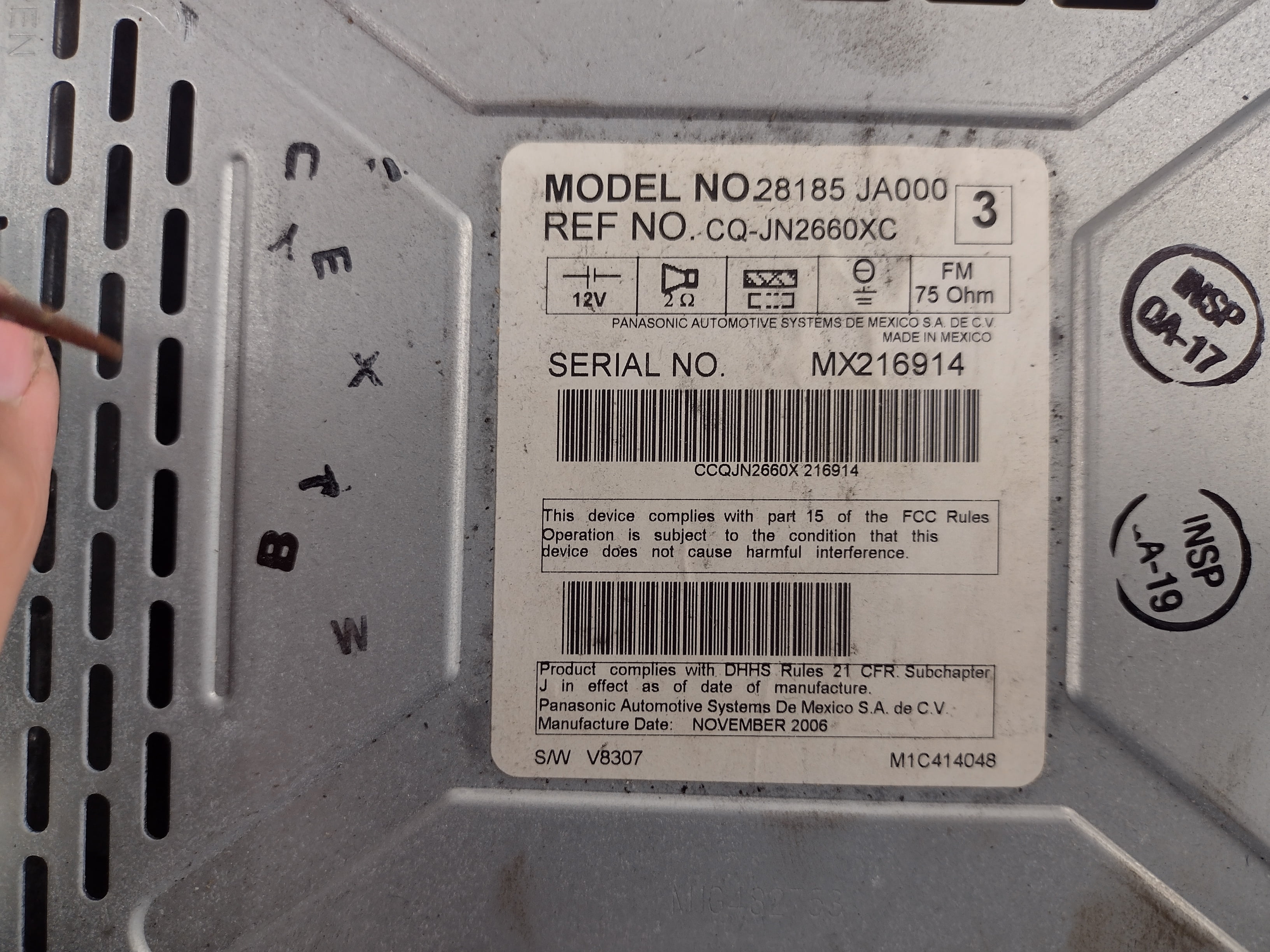 Pre-Owned 07 08 09 Nissan Altima AM FM CD Radio Receiver Temperature Controls OEM - Verify Specific Vehicle Fitment In Description - (Good)