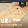 thumbnail image 3 of POWERTEC Circle Cutter Router Jig Cuts Perfect Circles from 10” to 53”. Circle Guide Kit Includes Pivot Pins Fits Porter Cable, Bosch, Milwaukee, Ryobi, Makita, Dewalt, Craftsman, Hitachi (71637), 3 of 7