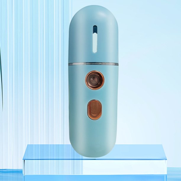 Humidificador facial calma la piel mini humidificador para regalo de mujer y niña (azul)