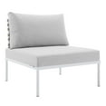 thumbnail image 6 of Modway Harmony 4-Piece  Sunbrella® Basket Weave Outdoor Patio Aluminum Seating Set in Tan Gray, 6 of 10