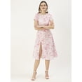 thumbnail image 1 of DressBerry Women’s Printed Viscose Rayon Front Slit Round Neck Calf Length Casual&nbsp;Summerwear Beachwear Partywear Light Weighted Straight Hem All Purpose One Piece Dress, 1 of 7