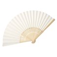 thumbnail image 2 of Oubit Ventilador de bambú Plegable Ventilador de Costillas de bambú Plegable Chino DIY Ventilador de Papel en Blanco decoración de Fiesta de Ducha de Boda(Blanquecino), 2 of 5