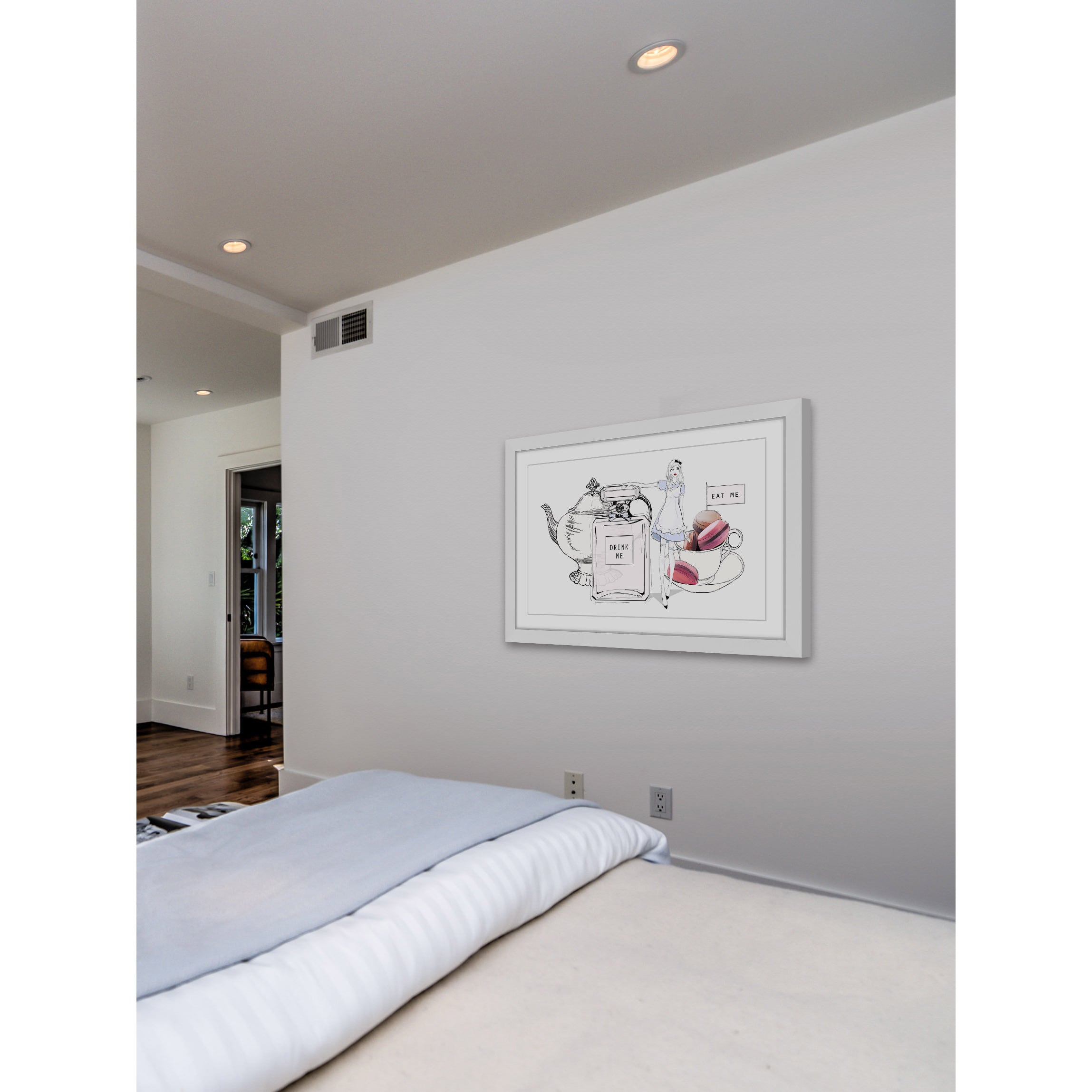 Marmont Hill "Aiw" By Loretta So Framed Painting Art Print, 36.0" x 1.5"