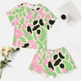 thumbnail image 4 of Leopard Print Pattern Pajamas Set Womens Loungewear Sleepwear 2 Piece PJ Sets, 4 of 7