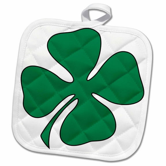 3dRose, Green Shamrock, 8x8 Potholder