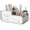 Style 1, variant on Makeup Organizer With Drawers, Large Countertop Vanity Cosmetic Stand Containers, Lipsticks Brushes Desk Storage Organizer with 2 Drawers and 7 Compartments , White