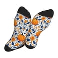 thumbnail image 5 of Rocae Blue Orange Pumpkin fall for Adult Socks Casual Athletic Stretchy Loose Socks for Women Men Non-Slip Middle Tube Socks, 5 of 7