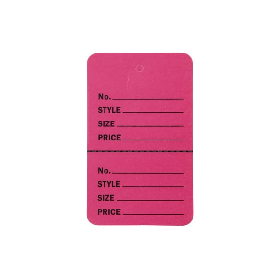 SSWBasics Unstrung Pink Flamingo Perforated Price Tags - 1¾” W x 2⅞” H Clothing Tags - Tags for Clothes - Pack of 1000