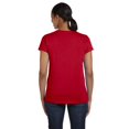 thumbnail image 3 of Hanes ComfortSoft T-Shirt à Col Ras du Cou en Jersey Coupe Décontractée pour Femmes, P, Rouge Foncé, 3 of 3