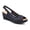 Navy, variant on Open toe slingback wedge with Metallic studs, ANITA SILVER 8