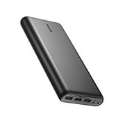 Anker Portable Charger, 26800mAh with Dual Input Port and Double-Speed Recharging, 3 USB Ports, Black