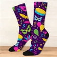 thumbnail image 5 of LSQii Fun Socks for Women Cozy Breathable Printed Cotton Knitted Fashion Novelty Crazy Cool Funky Socks Cute Gifts for Women Girl Carnival Blue, 5 of 8