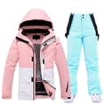 thumbnail image 4 of Niaviben Ski Sets for Women Snowboard Jacket Woman Thermal Set Womens Ski Jacket Ski Suit Women Ski Jackets Women Womens Plus Size Ski Jacket Pink XS, 4 of 4