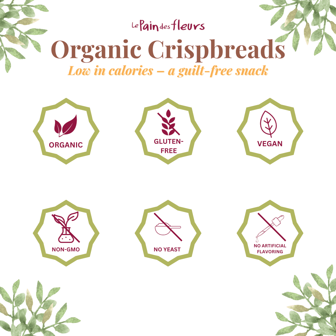 Le Pain des Fleurs Organic Crispbread, Chestnut | Gluten Free, Kosher, Vegan – 6 Pack (5.3 oz each)