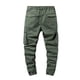 thumbnail image 4 of Puntoco Pantalones casuales largos para hombre Pantalones casuales de moda para hombre de color sólido con bolsillos con cremallera y cintura elástica largos, 4 of 5