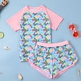 thumbnail image 2 of Gerichy Toddler Girl Swimsuit,Girls Bathing Suit Summer Baby Girls Sleeveless Ruffles Rainbow Printed One-Piece Swimsuit Bathing Suit Beach Wear Swimwear, 2 of 7