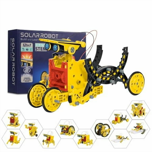 STEM Projects for Kids Ages 8-12,Solar Robot Science Building Kits,Birthday Gifts for 8 9 10 11 12-16 Year Old Boys Girls Teens,Robotics Powered by Sun or Battery(Not Include).
