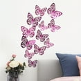 thumbnail image 2 of XMMSWDLA Wallpaper 12pcs 3d Metal Texture Hollow Butterfly Wall Stickerhot Pink Today Prime, 2 of 6