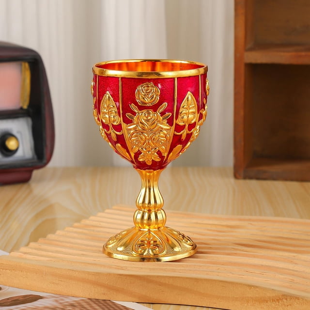 Elodie Calice Vintage Mini Tasse de Communion pour Fournitures de Fête Anniversaire Bar Rouge