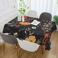 thumbnail image 2 of Yayeee Tablecloths for Rectangular Tables 60 x 60 inch Party Table Cover, Black Floral Pattern, 2 of 6
