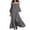 *Gray, variant on Women's Off Shoulder Long Sleeve Maxi Dress,Smocked Tiered Loose Flowy Dress For Women,Ladies Casual Summer Beach Boho Dress,Black,S-3XL