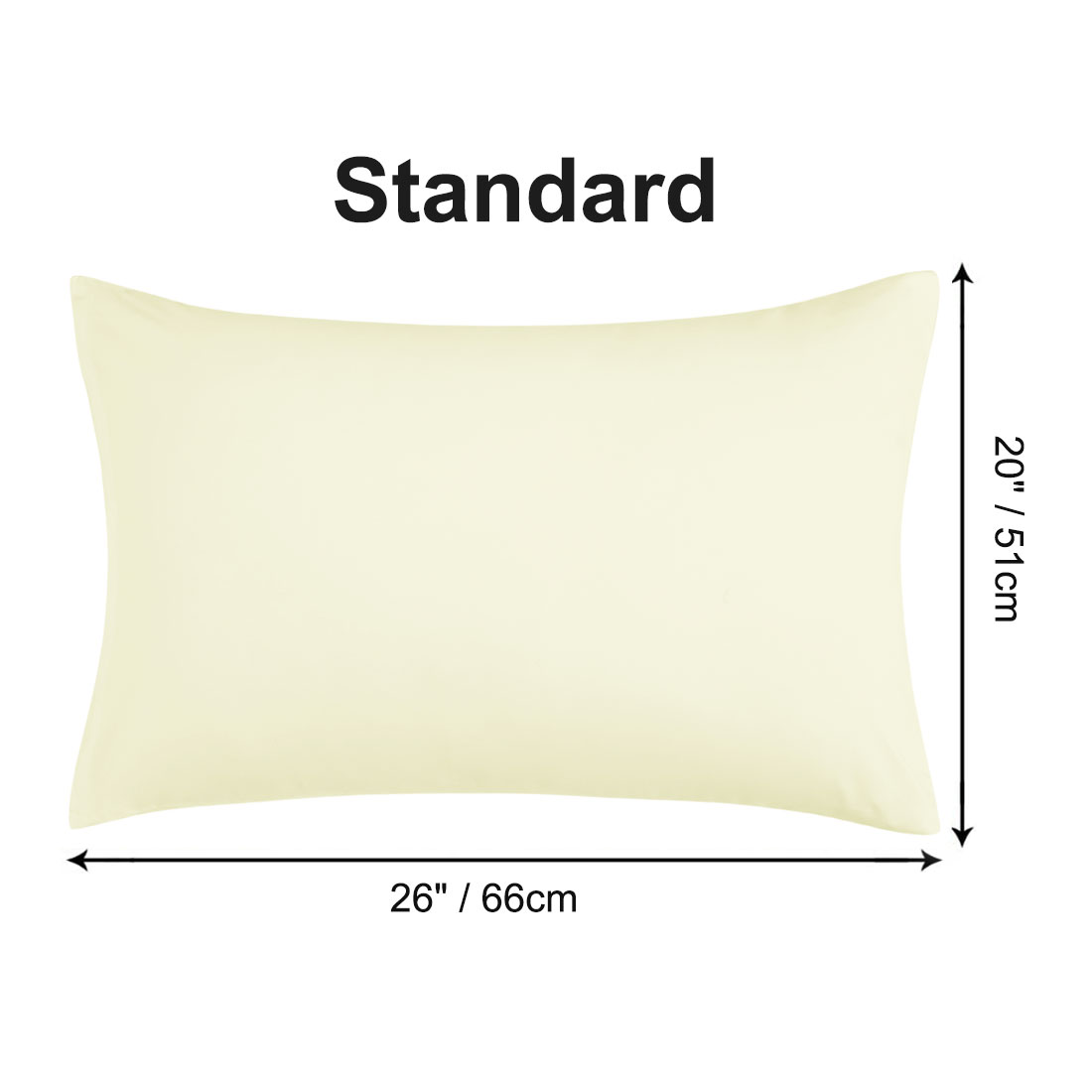 Unique Bargains 2-Piece Soft Microfiber Pillowcases, Standard, Beige